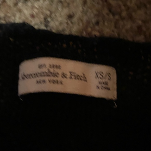 Abercrombie and Fitch black oversized sweater with lace detail. XSmall/Small - Picture 3 of 3